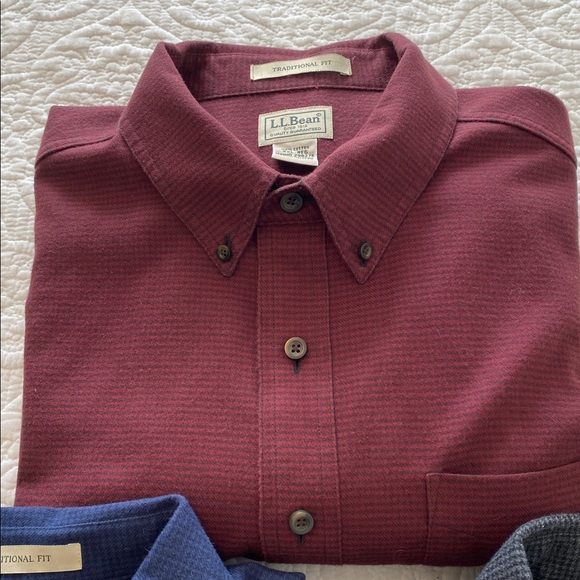 Bundle of 3 Men's L.L. Bean Wicked Good Flannel shirts - Picture 4 of 10